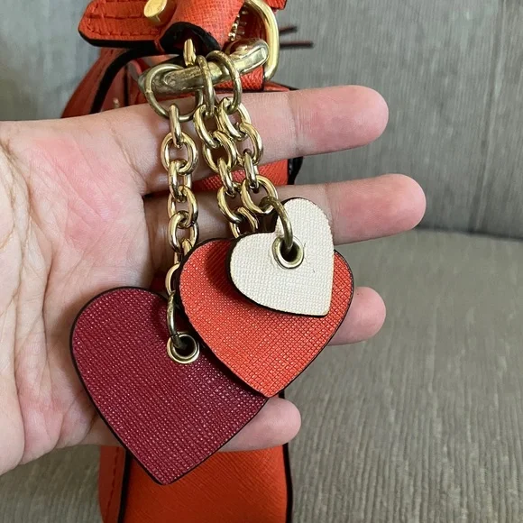 Calvin Klein Vibrant Orange Saffiano Shoulder Bag - Picture 15 of 17